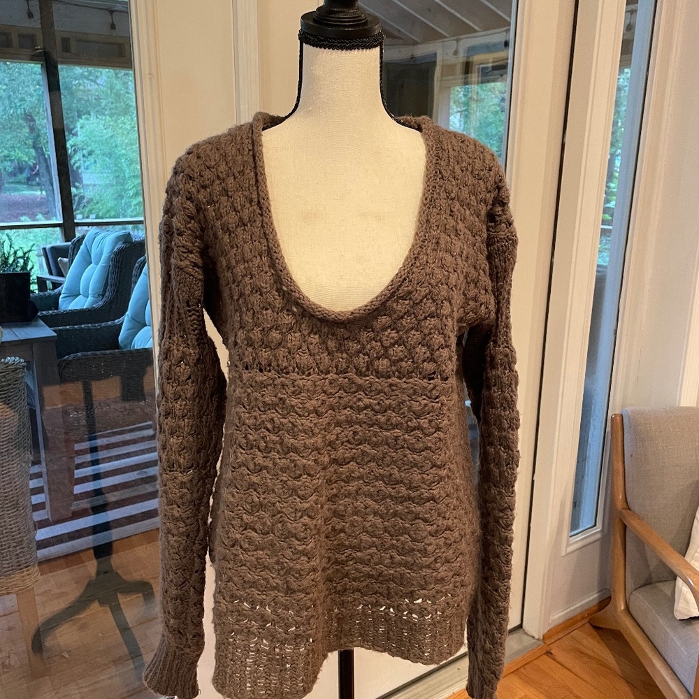 Free People Cozy V-Neck Sweater Size XS